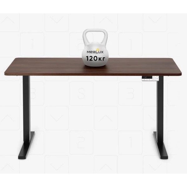 Фото - Стіл з електрорегулюванням висоти Mealux PowerDesk Duo Walnut (EVO-242 Duo Walnut /B)